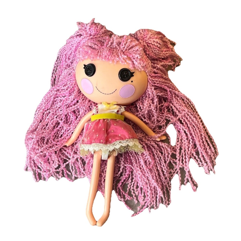 MGA Lalaloopsy Jewel Sparkles Loopy Hair Doll Pink Yarn Hair